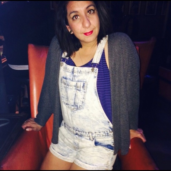 Stone wash overall shorts - Picture 1 of 1